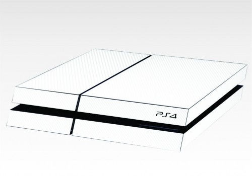 Playstation 4 PS4 Pro Adesivo Skin Fibra Branco 